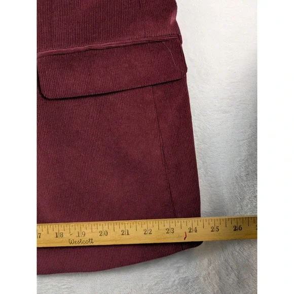 NWT $179 Nautica Mens‎ Corduroy Blazer Burgundy Burgundy Stretch Sport Coat L46